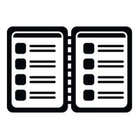 Notebook task schedule icon simple vector. Person event vector