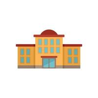 School building icon flat vector. Classroom exterior vector