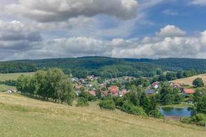 Pueblo de floersbach en floersbachtal,spessart,Hesse, Alemania foto