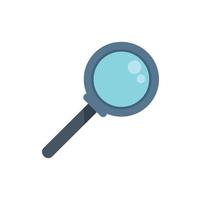 Search magnifier icon flat vector. Lab research vector