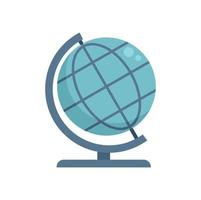 Globe research icon flat vector. Lab scientist vector
