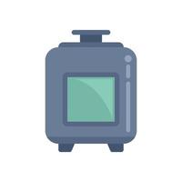 Belt press machine icon flat vector. Action research vector