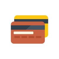 Credit card icon flat vector. Interface ui vector