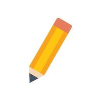 Pencil icon flat vector. Computer interface vector