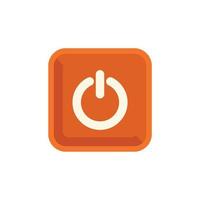 Turn off button icon flat vector. Window computer vector