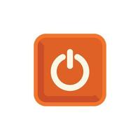 Turn off button icon flat vector. Window computer vector