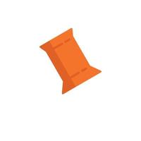 Office pin icon flat vector. Computer interface vector