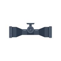 View sight icon flat vector. Rifle scope vector