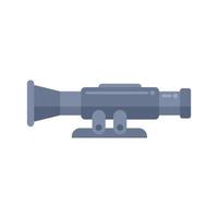 Modern scope icon flat vector. Sight target vector
