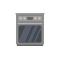 Kitchen oven icon flat vector. Interior room vector