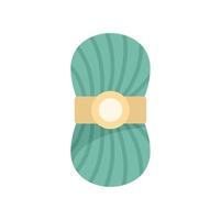 Fabric textile icon flat vector. Wool knit vector
