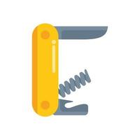 Travel multitool icon flat vector. Army pocket vector