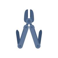 Scissors multitool icon flat vector. Army knife vector
