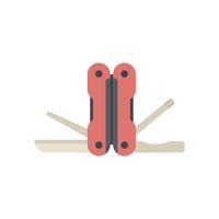 Multitool icon flat vector. Army knife vector