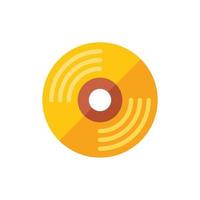 Vinyl disc icon flat vector. Digital interface vector