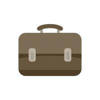 Office bag icon flat vector. Computer interface vector