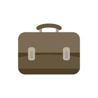 Office bag icon flat vector. Computer interface vector