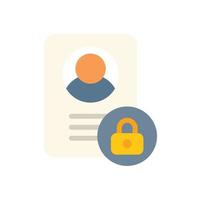 Data login icon flat vector. Computer privacy vector