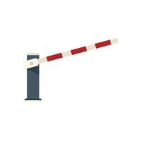 Barrier icon flat vector. Sign obstacle vector