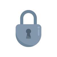 Privacy locker icon flat vector. Computer protect vector