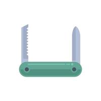 Army tool icon flat vector. Knife multitool vector