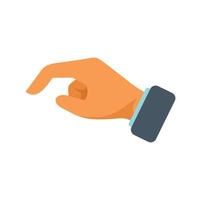 One finger icon flat vector. Ok palm vector