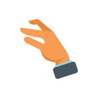 Small gesture icon flat vector. Finger hold vector