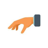 Move gesture icon flat vector. Finger hold vector