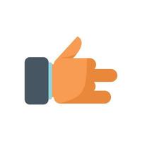 Point gesture icon flat vector. Finger hand vector
