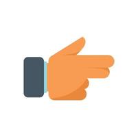 Show hand icon flat vector. Finger gesture vector