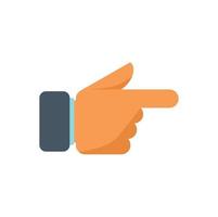 Show finger icon flat vector. Hold ok vector