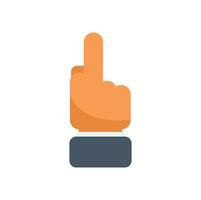 Show finger icon flat vector. Arm pose vector