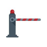 Control barrier icon flat vector. Train road vector