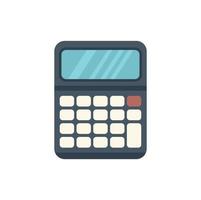 Calculator help icon flat vector. Office service vector