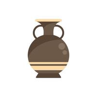 Roman amphora icon flat vector. Vase pot vector