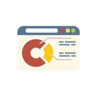 Web page icon flat vector. Market target vector