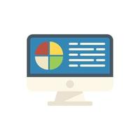 Market segmentation icon flat vector. Segment target vector