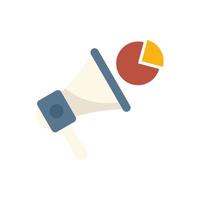 Megaphone market segment icon flat vector. Customer target vector