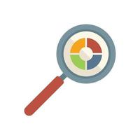 Segment market icon flat vector. Customer chart vector