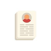 Paper target icon flat vector. People audience vector