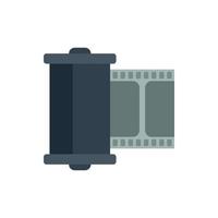 Film movie icon flat vector. Video montage vector