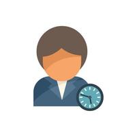 Manager time work icon flat vector. Project control vector