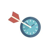 Time target icon flat vector. Work control vector