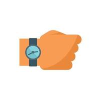 Wristwatch icon flat vector. Work project vector