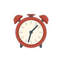 Alarm clock icon flat vector. Work control vector