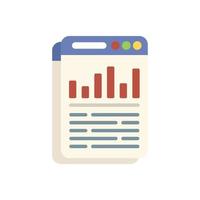 Web chart icon flat vector. Market target vector