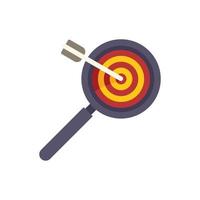 Magnifier target icon flat vector. Customer hunter vector