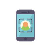 Smartphone audience icon flat vector. Target digital vector