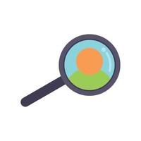 Search magnifier icon flat vector. Target customer vector