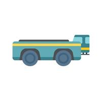 Big cargo truck icon flat vector. Airport support vector